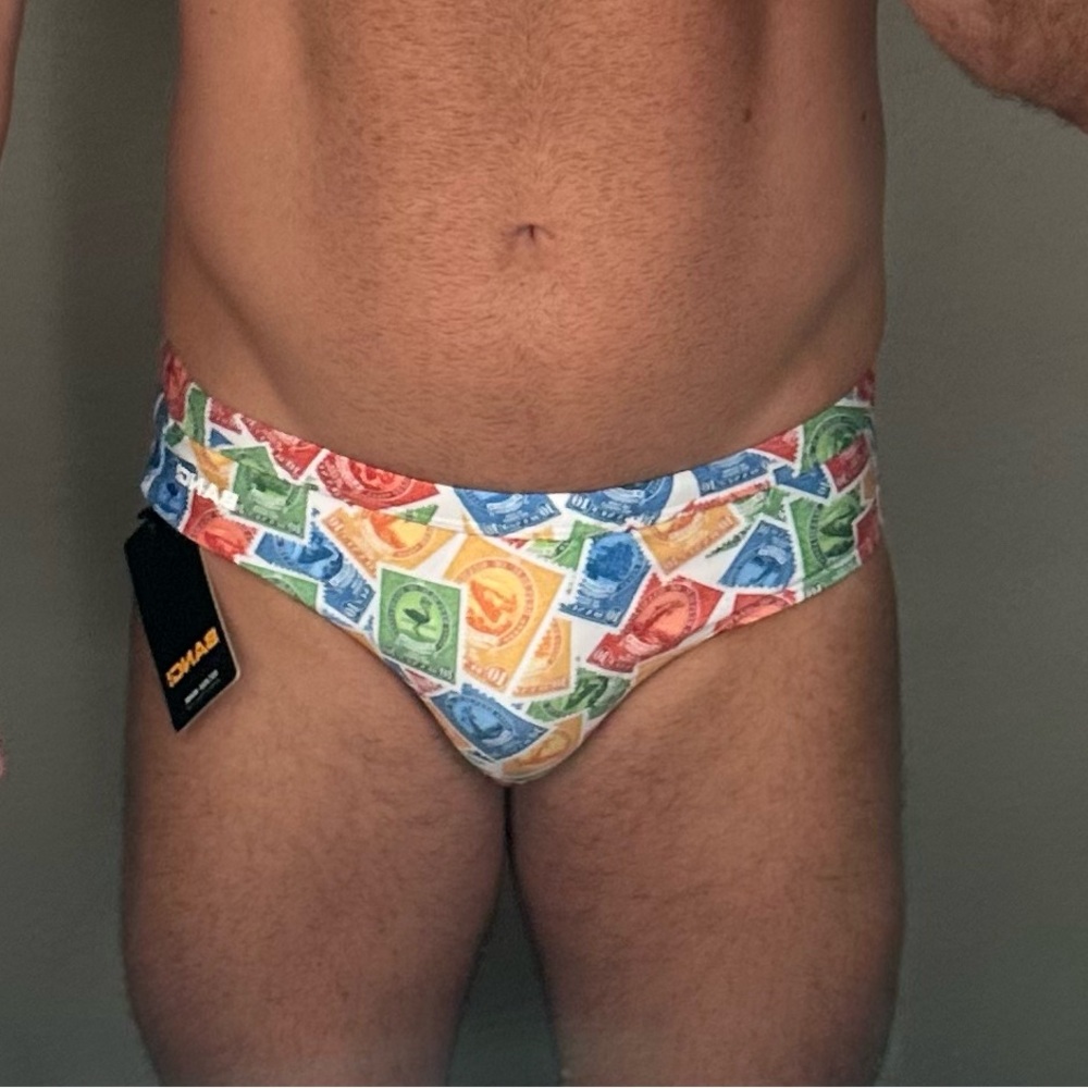 Bang! Miami Print Swim Briefs L - NWT